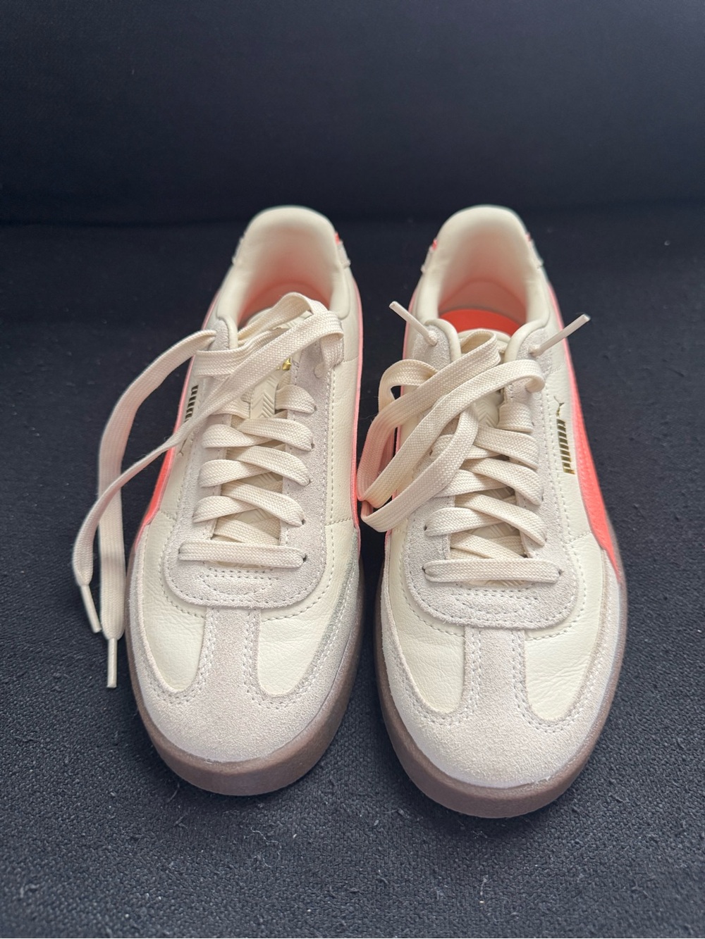 Puma Women’s Cream & Coral Low-Top Sneaker